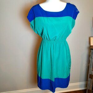 Soprano Womans Dress Blue Green Mermaid Elastic Waist Comfy